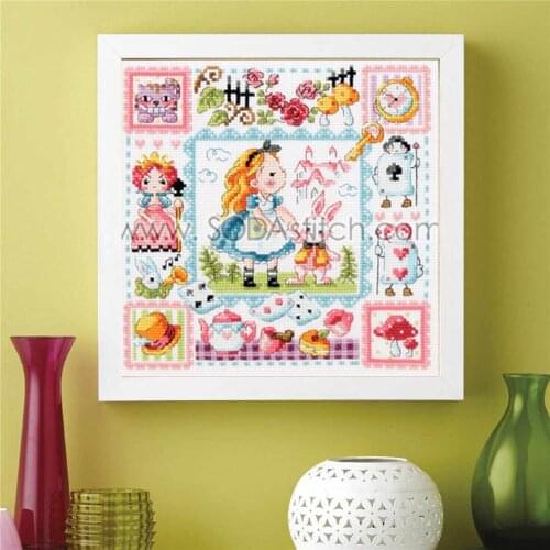 22ct/25ct Cross Stitch Set Chinese Cross-stitch Kit Embroidery Needlework Craft Packages Cotton Fabric Floss Embroidery 3177