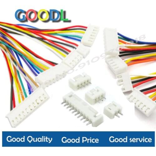 5Sets JST XH2.54 XH 2.54mm Wire Cable Connector 2/3/4/5/6/7/8/9/10 Pin Pitch Male Female Plug Socket 20cm Wire Length 26AWG