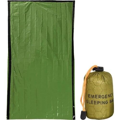 Emergency Sleeping Bag Outdoor Survival Sleeping Bag PE Aluminum Film Thermal Blanket For Outdoor Camping Adventure