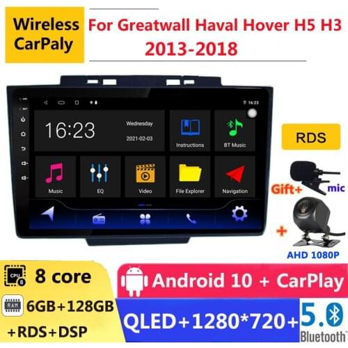 2 din 8 core android 10 car radio auto stereo for Greatwall Haval Hover H5 H3 2013 14- 2018 navigation GPS DVD Multimedia Player