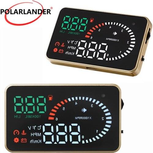 Head Up Display X6 3" Auto Hud Speed Over Speed Voltage OBD2 Alarm Windshield Projector OBDii Plug Car Speedometer