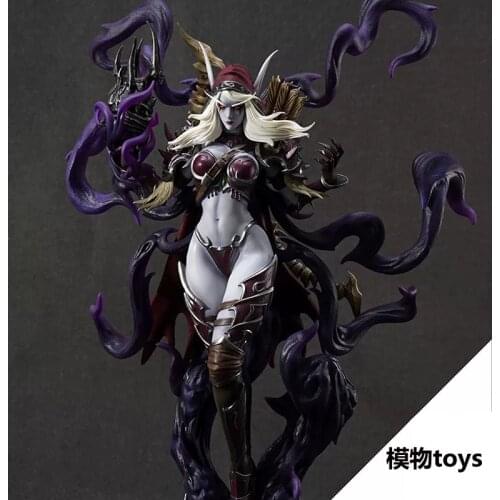Anime figure 1/4 Sylvanas surrounding statue cartoon figure free angry head sculpture