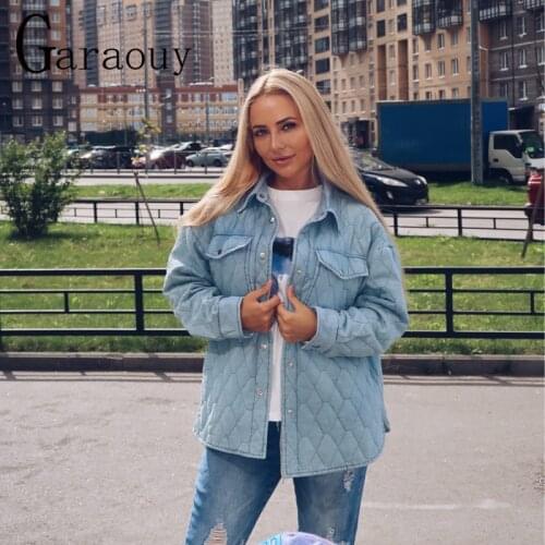 Женские синие куртки Garaouy China At AliExpress