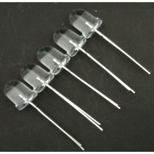 10PCS/LOT 15degrees 8mm 850nm IR LED Infrared Diode For Surveillance Accessory Security camera 12mil chip 80mA