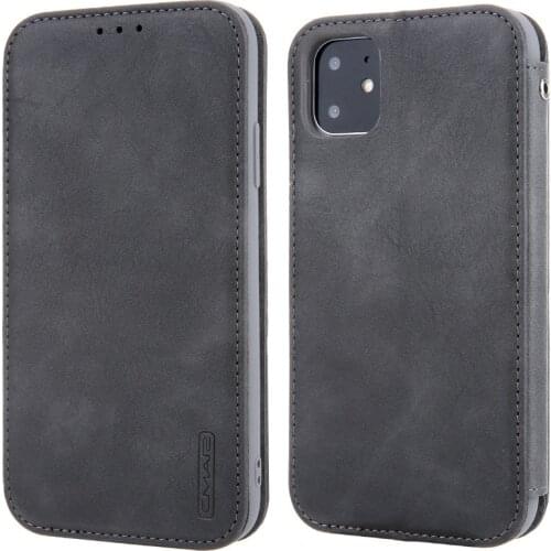 For iPhone 7 8 Plus X XR XS Max Retro Business Leather Cover Flip Phone Case For iPhone 11 Pro Max Card Pocket Inner Soft TPU