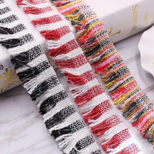 3CM 0.9M(1 Yard)Fashion Polyester Lace Trim Fringe Ribbon Sewing Lace Kintted Fabric Handmade Craft Accessories Clothing DIY