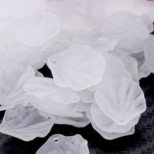 Hot 2000pcs Vegetable Leaf Frosted Acrylic Petals DIY Handmade Making Earrings Headwear Hair Jewelry Accessories DIY Crafts 2018