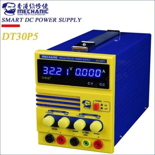 MECHANIC DT30P5 DC regulated power supply Power 4 bit digital display Adjustable 0-30V 0-5A Laboratory Test Power Supply