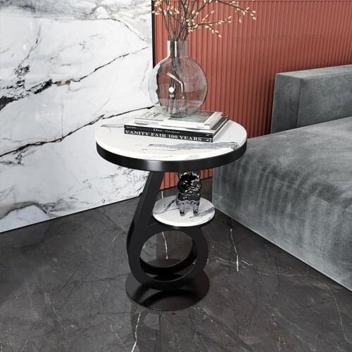 Marble Side Table Light Luxury Corner Table Living Room Net Red Simple Coffee Table Bedside Sofa Side Cabinet Creative Flower Ta