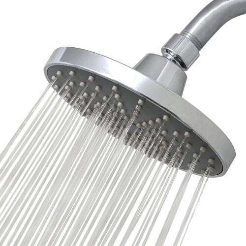 High Pressure Rain Shower Head, 6 Inch ABS Polished Chrome Plated Round Rainfall Showerhead, Top Sprayer Bathroom Accessories