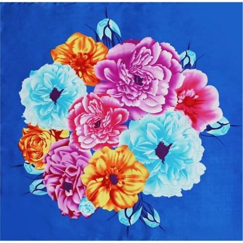 New 2020 Women Silk Scarf Lady Hair Band Large Head Hijab Wraps and Shawl Female Foulard Neckerchief Summer Scarves Bandana