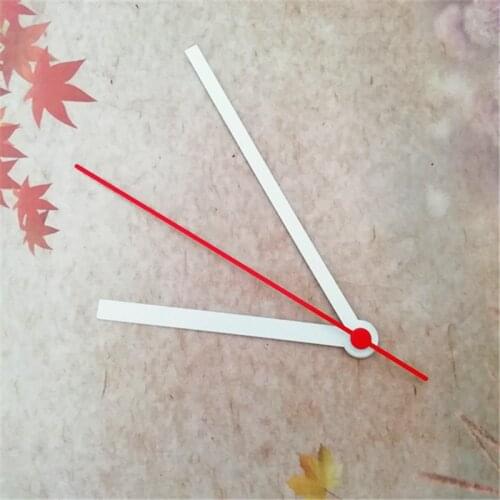 Wholesale 100SETS Clock Quartz WHITE Hands with RED Second Clock Needle DIY Repair Wall Clock Accessories