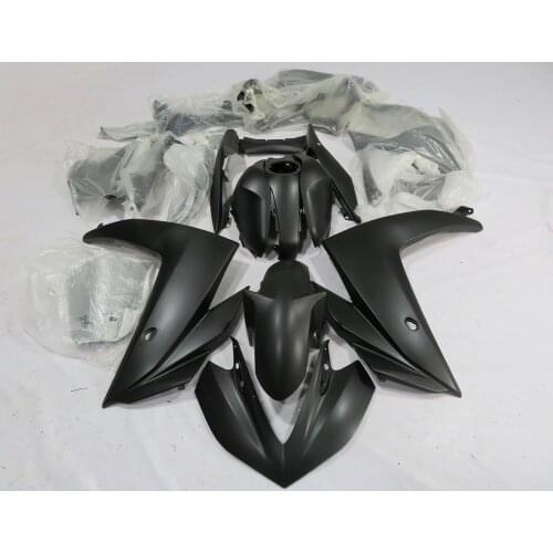 ZXMOTO Motorcycle Panel Plastic Bodywork Full Fairing Kit Set Fit For YAMAHA YZF R25 2015 R3 15 Matte Black Painted ZXMT Matt
