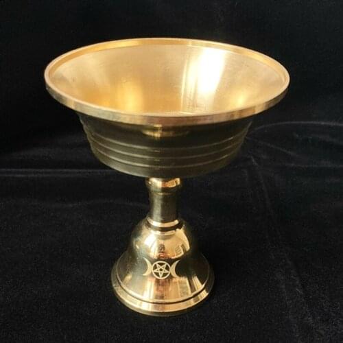 Moon Candlestick for Candle Ritual Cup Altar Goblet Ceremony Divination Astrological Tool Candleholder Witchcraft Prop Supplies