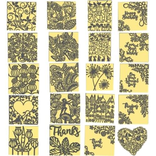 Bird Heart Peacocok Floral Fairy Flowers Words Leafy Swirl Metal Cutting Dies for DIY Scrapbooking Craft Paper Cards 2019 New