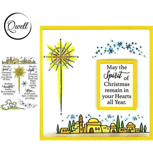 QWELL 4*6 inch Clear Transparent Stamps Warm Wishes Oyama Village Scene DIY Scrapbooking Craft Paper Cards 2020