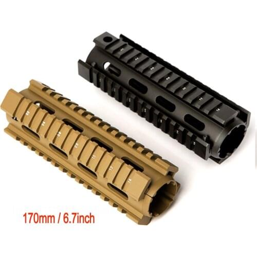 TOtrait 6.7 inch AR15 M4 Carbine Handguard RIS Drop-in Quad Rail Mount Tactical Free Float Airsoft AR-15 Rifle Gun Accessories