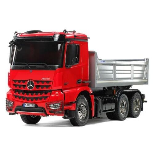 Tamiya 56361 MEERCEDES-BEENZ AROCS 3348 6X4 TIPPER TRUCK RED CAB & SILVER BED Ed