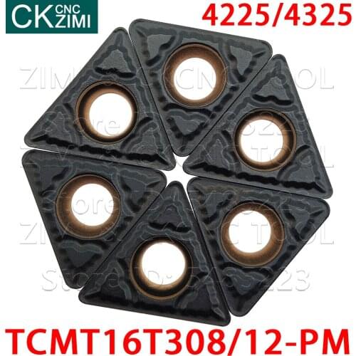 TCMT16T308-PM 4225 TCMT16T312-PM 4325 Carbide inserts High quality External turning inserts CNC Metal lathe Tools TCMT for steel