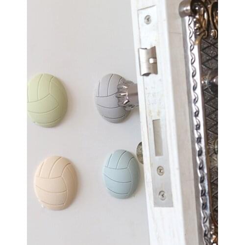 Thickening Mute Door Stick Colorful volleyball Handle Bumper Buffer Guard Stoppers Silencer Crash Pad Doorknob Lock