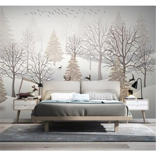 Xuesu Modern minimalist background wall decorative painting mural bedroom wallpaper 8D waterproof wall covering