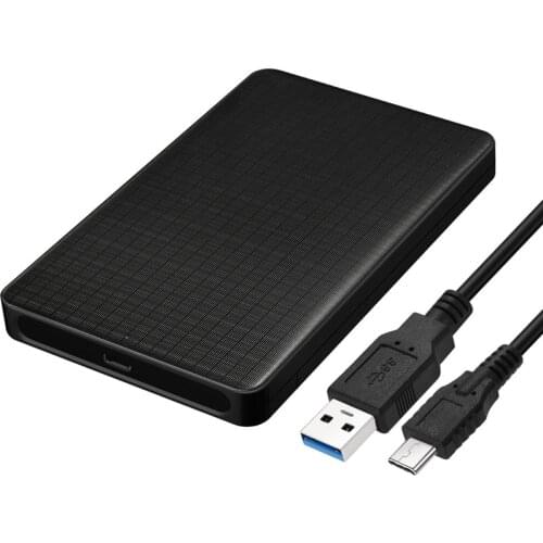 Carcasa HDD 2,5 pulgadas SATA a USB 3,0/USB 3,1 tipo c SSD adaptador caja de disco duro para 1 TB 2 TB disco duro externo funda