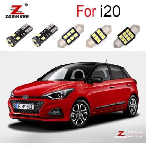100% Canbus Vehicle LED Interior Dome Indoor Light License Plate Lamp Kit For Hyundai i20 MK1 MK2 PB GB IB 2008-2019