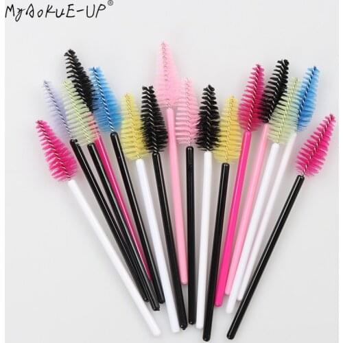 200 pcs Wholesale Water Drop Shape Nylon Material Mix Color Lashes Makeup Brushes Eyelash Extension Tools Eyelashes Brushes