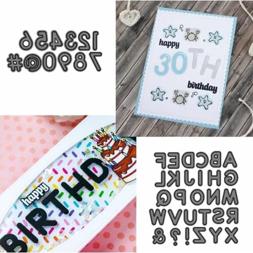 2020 New Number&Alphabets Die Cuts For Card Making Scrapbooking Album Decoration Embossed Crafts Cards Metal Cutting Dies