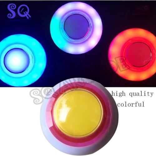 80cm big dome RGB flashing in cycle with 12V Colorful LED illuminated push button micro switch for arcade crane machine DIY