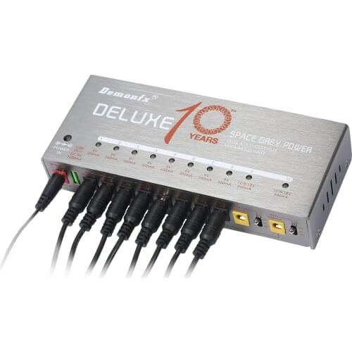 Guitar Power Supply 10 Isolated Output for 9V/12V/18V Effect Pedal with USB Charging Port Short Circuit & Overload Protection