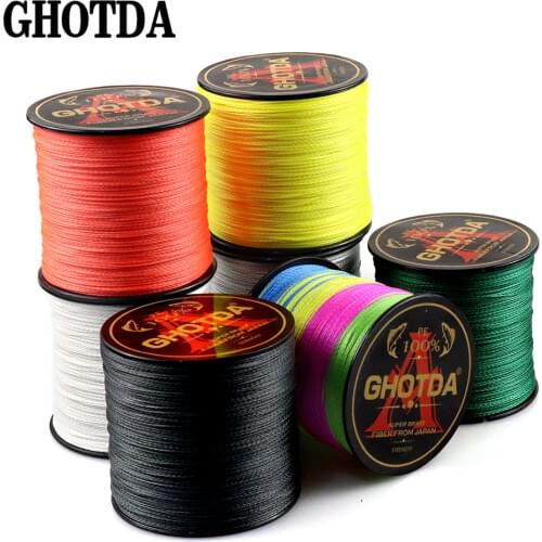 GHOTDA Brand 300M PE Braided Fishing Line 4 Strand 10-120LB Multifilament Fishing Line for Carp Fishing Wire for All Fishing