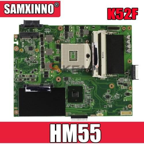 Akemy K52F Laptop motherboard for ASUS K52F X52N A52F K52 Test original mainboard PGA989 HM55