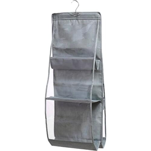 Bag Storage Holder Hanging Organizer Set 82x35cm Black Gray Color Clear 2021 New Arrival Multi Functional Dust Cover For Closet