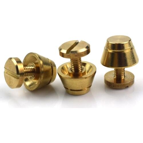 20PCS Handbag Bottom Protecting Feet Nail Bucket Shape Flat Studs Screw Back Spikes Rivets Leather Craft Bag Purse Decor