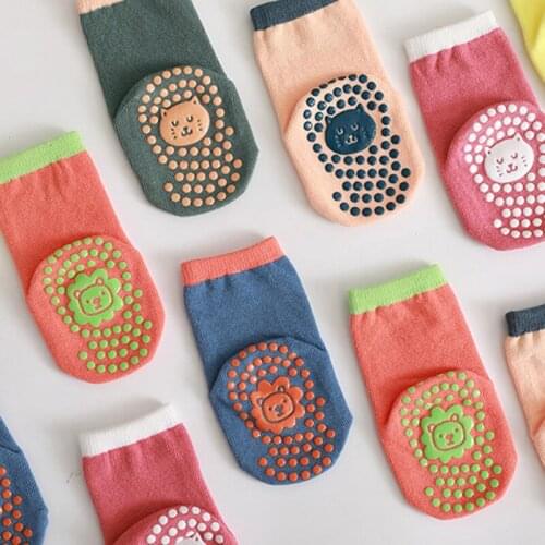 Baby Socks Toddler Socks Non-slip Dispensing for 1-5years Baby Girl and Boys Newborn Kids Indoor Outdoor Socks Spring and Autumn