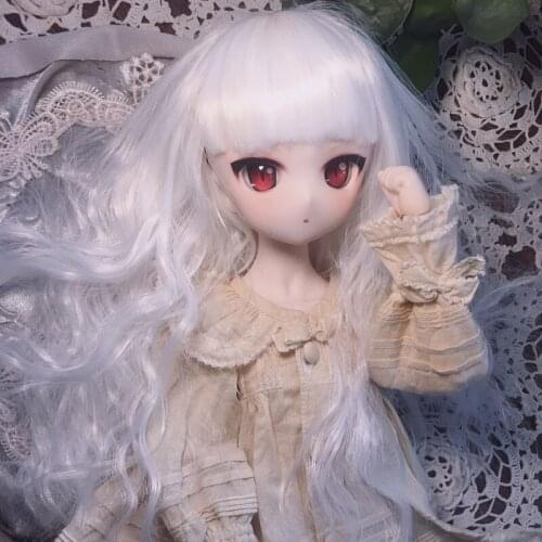 2021New Arrival 1/3 1/4 1/6 1/8 1/12 Bjd SD Doll Wig High Temperature Wire Doll Wig For Dolls Hair