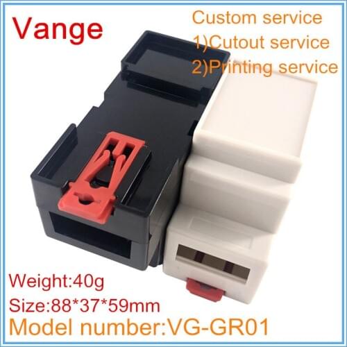 10pcs/lot good quality molding ABS injection plastic enclosure case 88*37*59mm for guide rail device