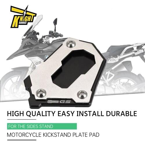 Motorcycle Kickstand Plate For BMW R1200GS LC R1250GS Accessories Extension Protector Motorbike Side Stand Support Mat Pad