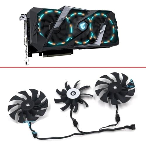 3pcs PLD10015B12H RTX2080 Ti GPU Fan Heat Sink For Gigabyte AORUS GeForce RTX 2060 SUPER RTX 2070 SUPER RTX 2080 SUPER Cooling