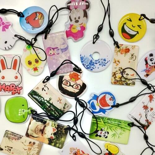 50pcs Rewritable 125KHz RFID Tag EM4305 T5577 RFID Writable Epoxy Hang Proximity RFID Copier Copy RFID Copier Copy 125KHZ Card