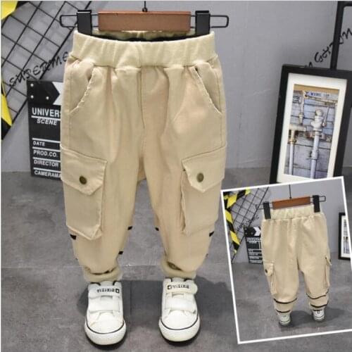 Boy Pants Korean Style Fashion Spring Autumn Cotton Sport Pants Enfant Garcon Kids Children Leisure Trousers 2-6years