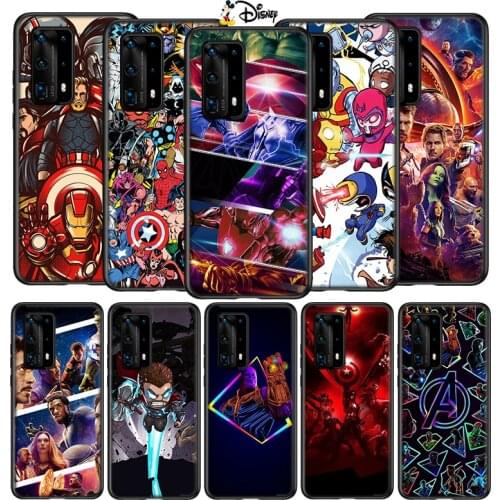 Silicone Cover The Avengers For Huawei P40 P30 P20 P10 P9 P8 Pro Lite E Plus mini Pro 5G 2017 2019 Phone Case