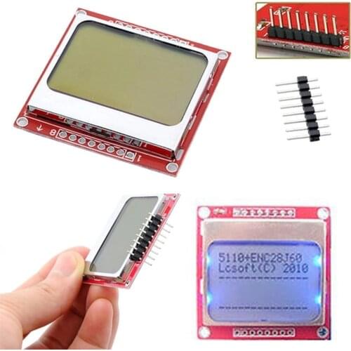 Smart Electronics LCD Module Display Monitor White backlight adapter PCB 84*48 84x84 Nokia 5110 Screen for Arduino