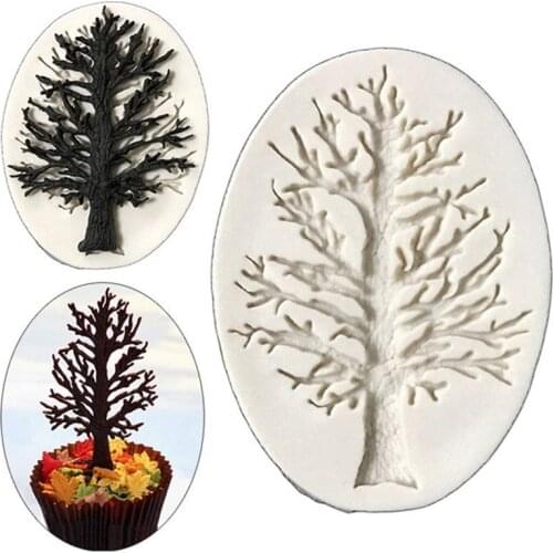 Tree Branches Sunflower Cake Silicone Molds Cupcake Fondant Cake Decorating Mold Chocolate Candy DIY Tools