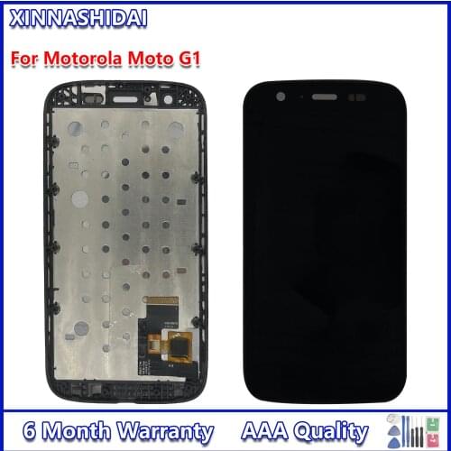 AAA Quality For Motorola MOTO G G1 XT1032 XT1033 XT1039 LCD Display Touch Screen Digitizer Assembly With Frame For Moto G
