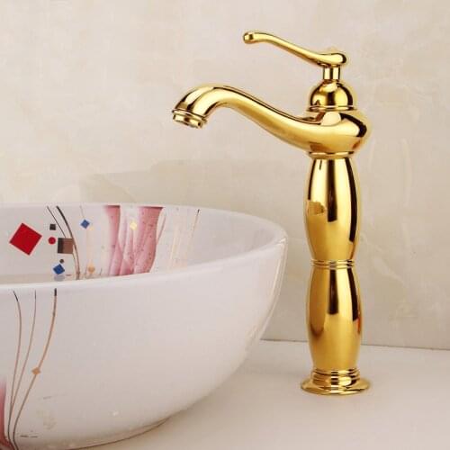 Gold bathroom sinks basin faucet