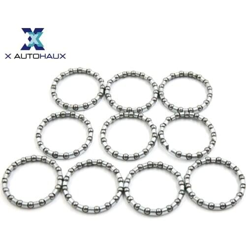 X Autohaux 10pcs Steel 32mm 20mm 18mm 12mm Inner Dia 16 9 7 Balls Bike Axle Wheel Ball Bearing Cage Retainer Bicycle Accessories