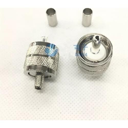 10x SL16/UHF 50-3 M connector for RG58 cable for car radio