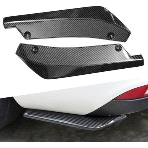 2x Universal Anti-Scratch Car Rear Bumper Lip Splitter Diffuser Lip Wrap Angle For VW Golf MK6 MK7 For Audi BMW Skoda Seat